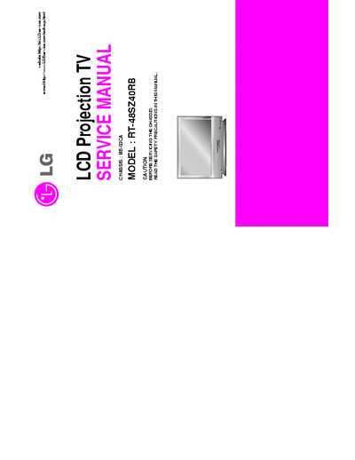 LG RT-48SZ40RB Service Manual LCD Projection TV - Part 1/6 - pag. 51
